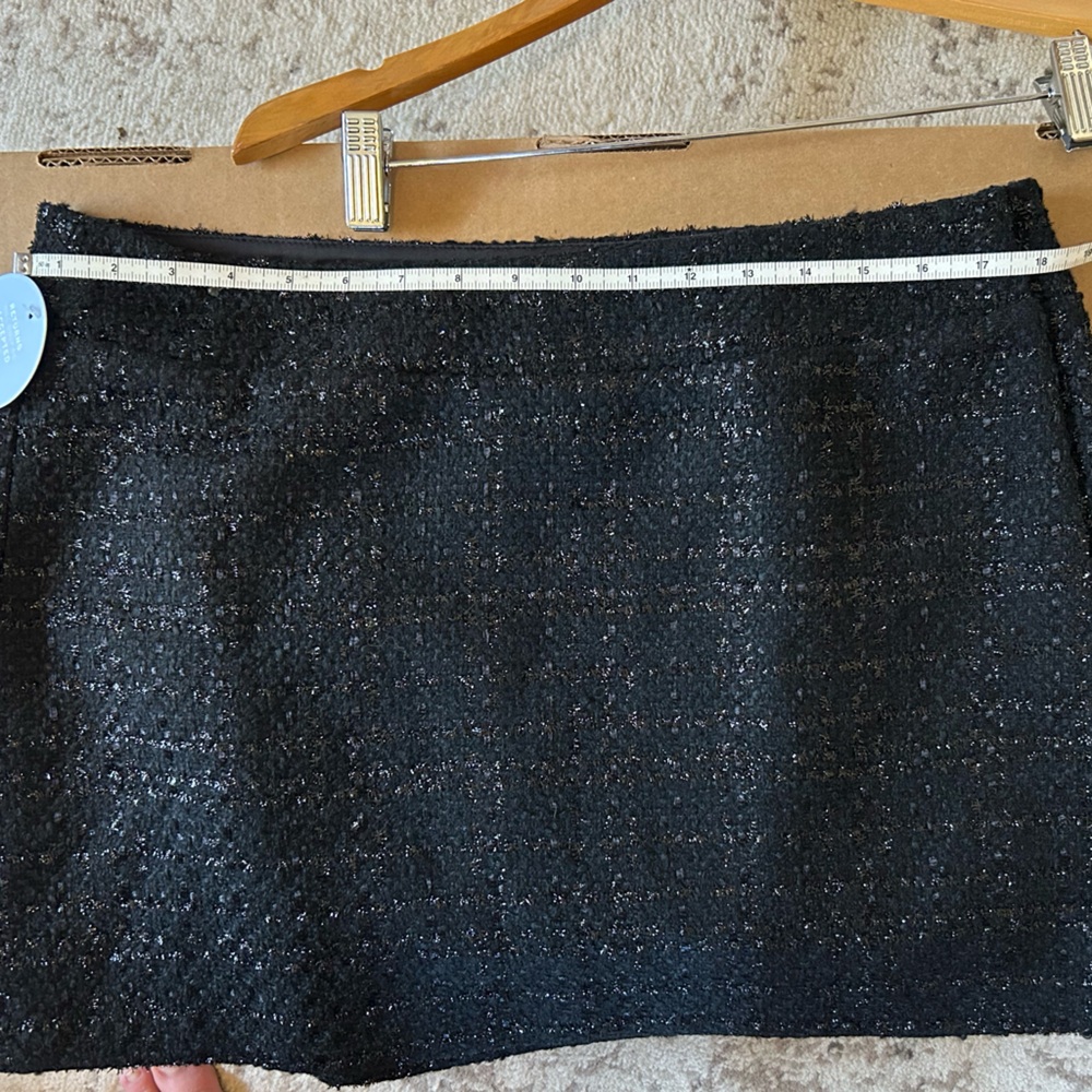 NWT Hill House Home Tatiana Black Tweed Mini Skirt Size Large - Picture 11 of 15